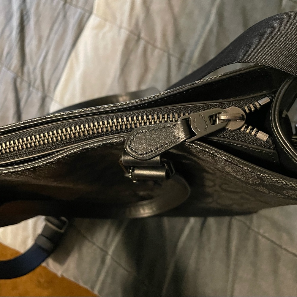 Coach Graham Structured Tote Bag in Signature Canvas in Charcoal/ Black C3232 - Picture 11 of 13